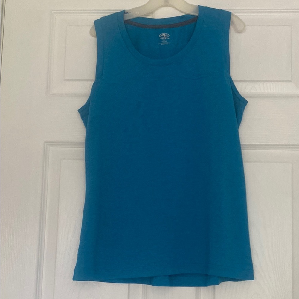 Women’s Blue Sleeveless Muscle Tee